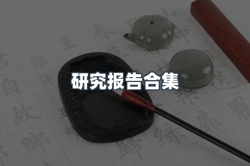 研究报告合集